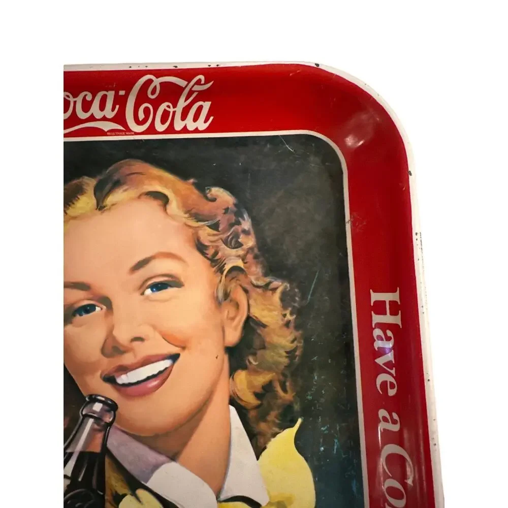 Vintage 1950s Have A Coke Coca-Cola Serving Tray Metal Advertising Collectible